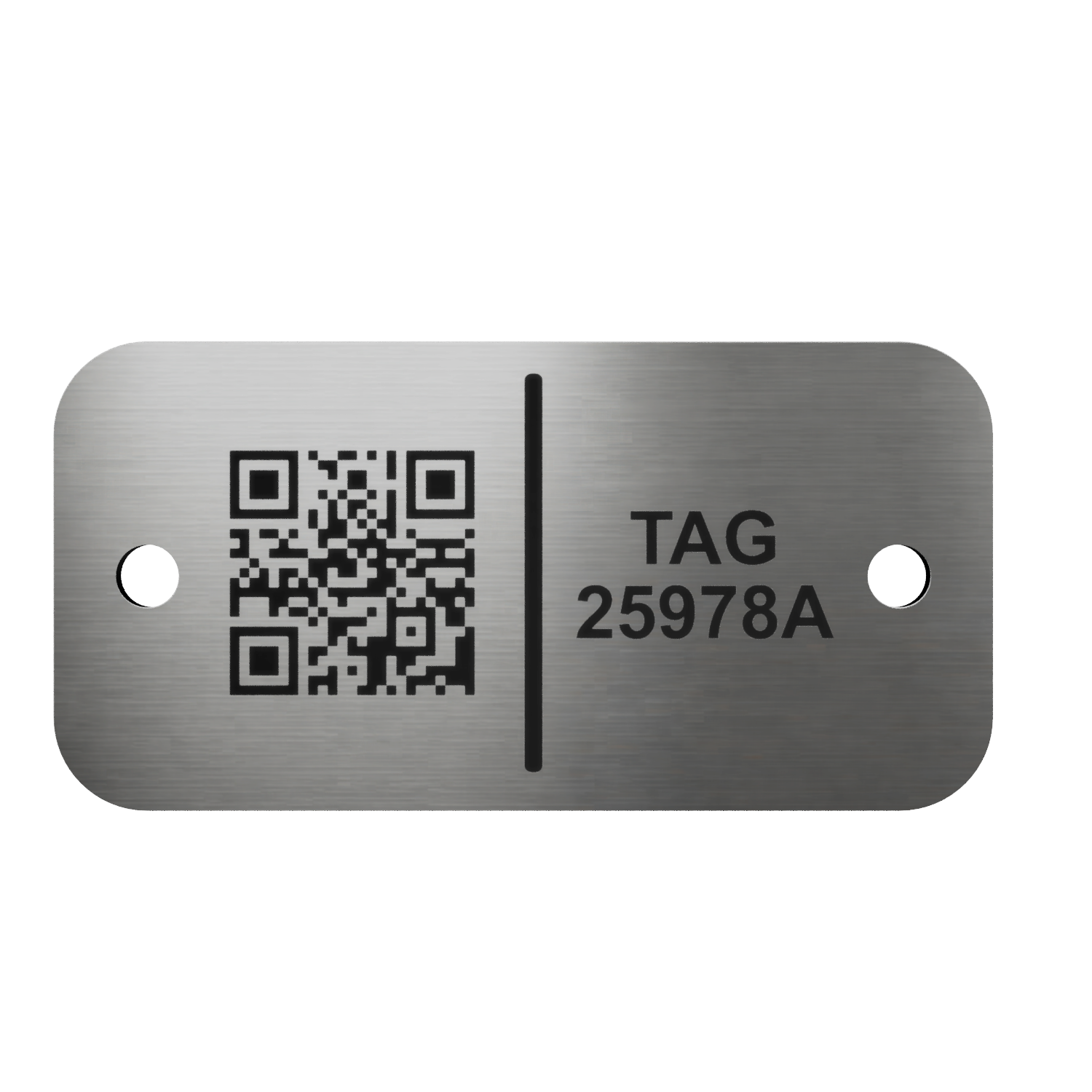 Laser engraved metal asset labels